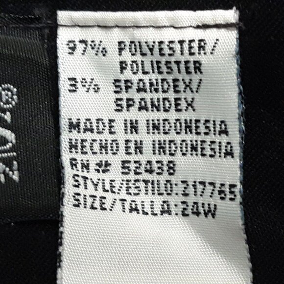 Sag Harbor Coat Womens Plus 24W Black Button Up Animal Print Lightweight - Picture 12 of 13